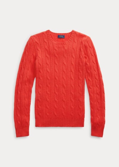 Sueter Polo Ralph Lauren Mujer Rojos Claro - Cable-Knit Cashmere - PCIDV5162